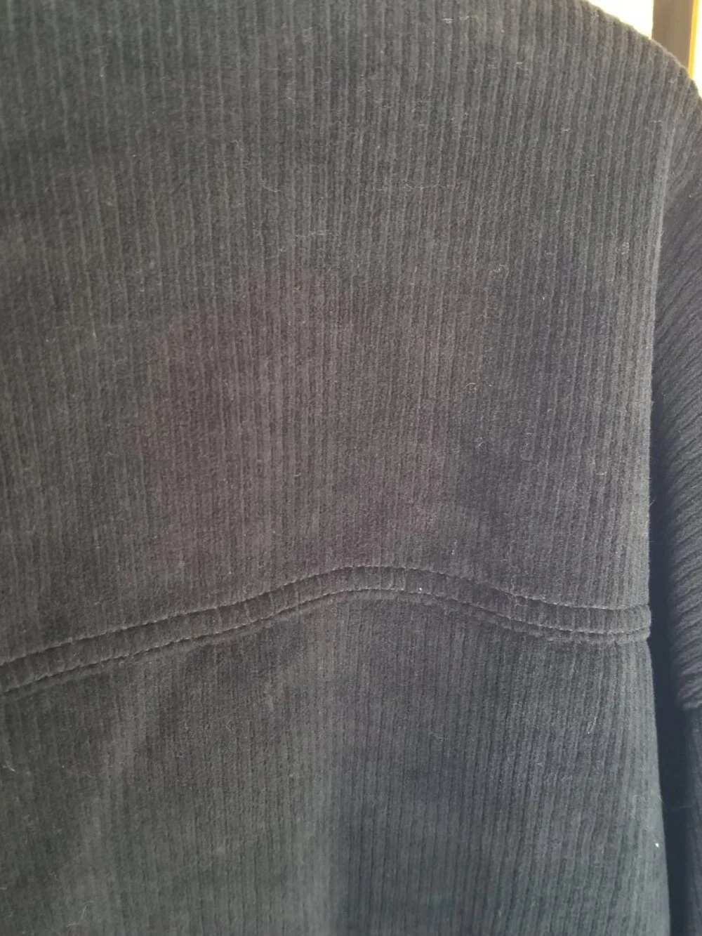 Moto Jacket Aerie Short Black  Zip Up Corduroy Size XL Pockets